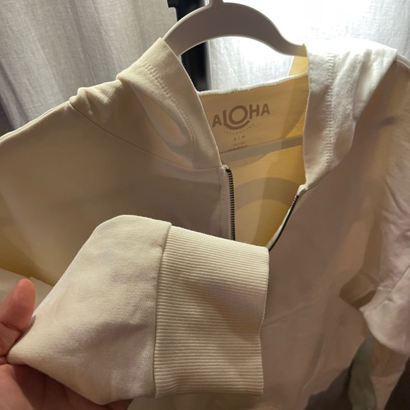 Cream Hoodie with Aloha Print - Picture 4 of 6